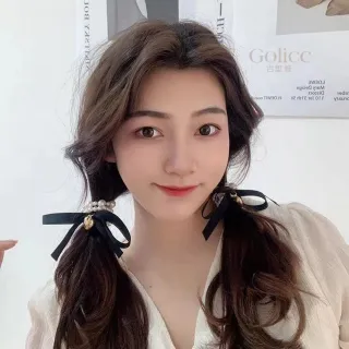 【Gulicc】髮圈 小香風 珍珠 蝴蝶結 髮圈(新年 情人節 生日 髮飾 頭飾 大腸圈 髮夾 禮物)