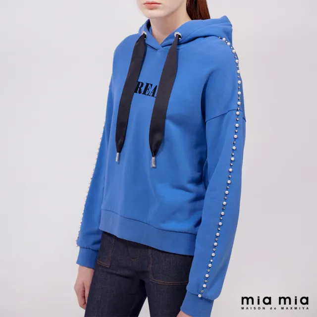 【mia mia】縫珠鑽造型連帽上衣