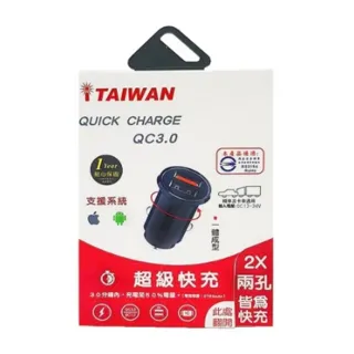 【iTAIWAN】車充 2USB 極速專用雙QC4.0 白色(車麗屋)