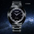 【CITIZEN 星辰】GENTS 無際星輝限定款 流線設計 光動能不鏽鋼腕錶-黑42.5mm(BN1015-52E)