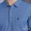 【BARONECE 百諾禮士】男款 棉混簡約素色組織刷毛保暖長袖休閒POLO衫-藍色(1186274-35)