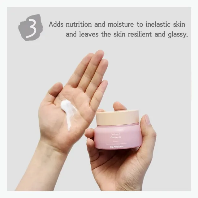 【韓國美膚】DEARBOO 膠原蛋白神經醯胺乳霜 50g(柔嫩彈潤 保養最後步驟 面霜)