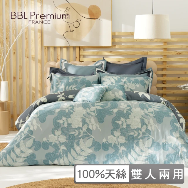 BBL Premium 100%天絲印花兩用被床包組-迷霧森林(雙人)