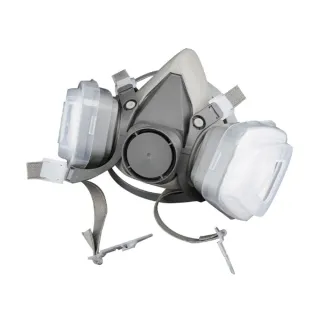 【BRANDY】防毒面具 防毒面罩 雙濾罐 防塵口罩 濾毒口罩 護目鏡 3-ST3M6200(防塵面罩 各式配件及耗材)
