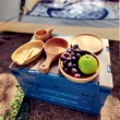 【May Shop】自然風格 戶外美學 原木餐具組 附收納包(送收納袋)