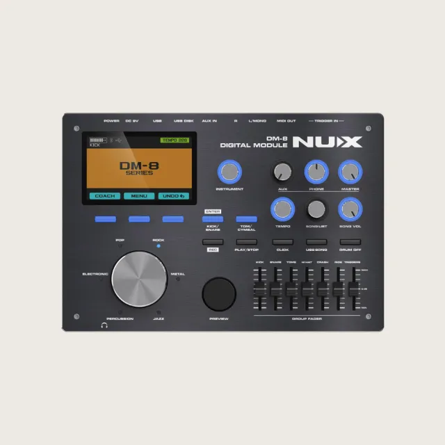 【NUX】DM-8全網狀鼓面電子鼓(原廠公司貨 商品皆有保固一年)