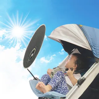 【BUGGYGEAR】二合一行動風扇 抗UV+涼風(風扇 USB風扇 隨身風扇 推車汽座 露營野餐)