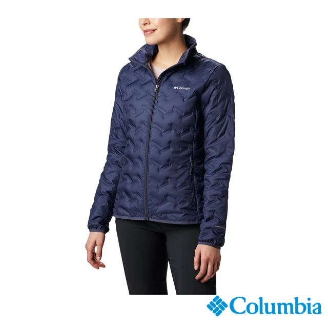 Columbia 哥倫比亞 女款-Delta Ridge™Omni-Heat鋁點保暖650羽絨立領外套-深藍(UWR02590NY/HF)