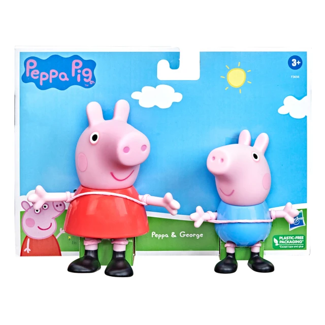Peppa Pig 粉紅豬Peppa Pig 粉紅豬 粉紅豬小妹 大尺寸雙角色組 F3655(佩佩豬與喬治)
