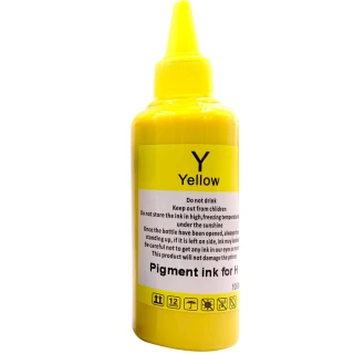 【NEXTPAGE 台灣榮工】For HP Pigment 黃色可填充顏料墨水瓶/100ml(適用 HP 印表機)