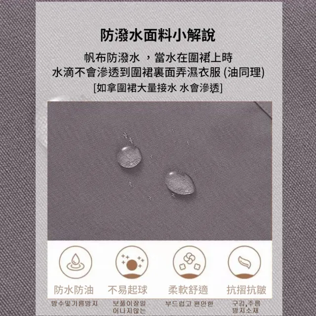 【挪威森林】韓風設計防水牛仔工作圍裙(男女同款/廚房圍裙/美容圍裙/防水工作衣)