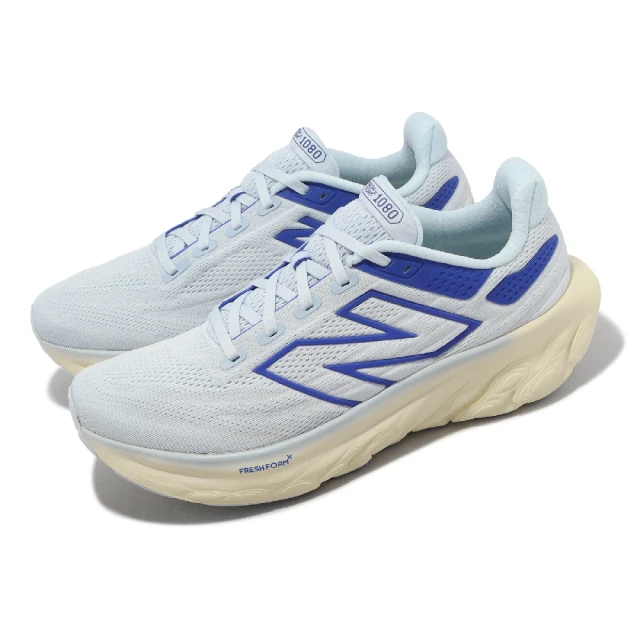 NEW BALANCENEW BALANCE 慢跑鞋 Fresh Foam X 1080 V13 2E 寬楦 男鞋 藍 米白 厚底 運動鞋 NB(M1080L13-2E)