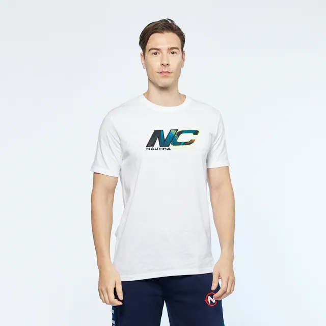 【NAUTICA】男裝 COMPETITION素面百搭短袖T恤(白)