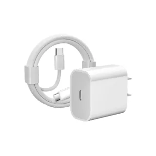 【YUNMI】iPhone16充電套組 Type-C toType-C 20W充電器 豆腐頭 充電頭 附充電線 1M(筆電/Android/Switch)