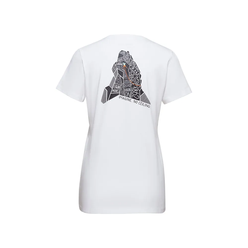 【Mammut 長毛象】Massone T-Shirt Women No Ceiling 有機棉機能短袖T恤 女款 白色 #1017-05241