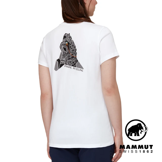 Mammut 長毛象 Massone T-Shirt Women No Ceiling 有機棉機能短袖T恤 女款 白色 #1017-05241