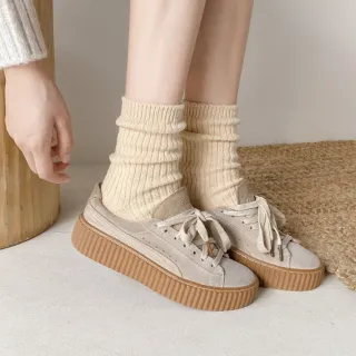 【Porabella】襪子 襪 素色襪 羊毛襪 加厚 女中筒襪 女襪 SOCKS