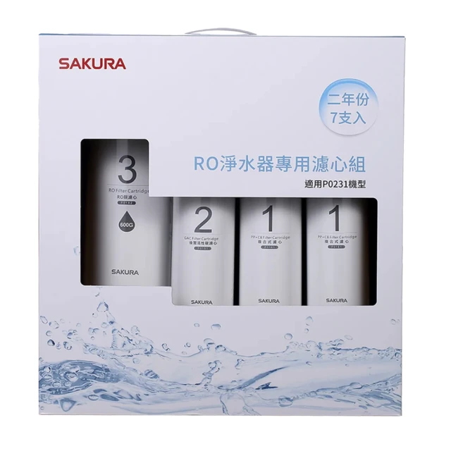 SAKURA 櫻花 RO淨水器P0231專用濾芯組7支入(F01941)