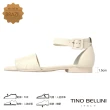 【TINO BELLINI 貝里尼】巴西進口菱格紋平底涼鞋FS8V001(白色)