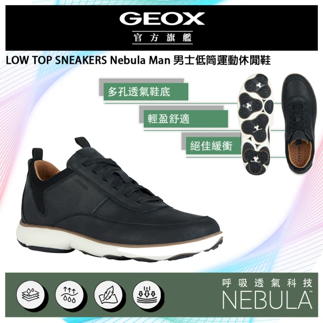 GEOXGEOX Nebula Man 男士低筒運動鞋 黑(NEBULA™ GM3F112-10)