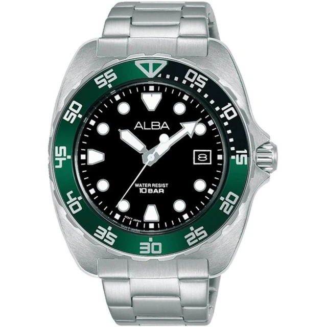 【ALBA】雅柏官方授權A1 男經典運動潛水時尚腕錶-41mm(AS9M97X1)