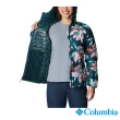 【Columbia 哥倫比亞 官方旗艦】女款-Powder Lite™Omni-Heat鋁點保暖連帽外套-藍印花色(UWR14990PB/HF)
