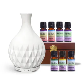 【草本24】Herb24 星燦骨瓷高頻負離子水氧機9件大超值組(享保固６個月 交換禮物 喬遷禮物 企業送禮)