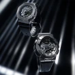 【CASIO 卡西歐】G-SHOCK 酷黑時尚 金屬八角農家橡樹雙顯錶 母親節 禮物(GM-2100BB-1A)