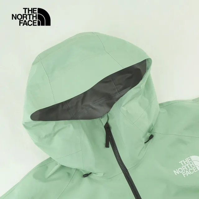 【The North Face 官方旗艦】北面男款綠色防水透氣舒適保暖連帽衝鋒衣｜82V9I0G