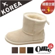 【OLLIE】韓國空運。韓妞百搭不厭 拉長比例厚底3CM中筒雪靴-版型偏小(72-1000/四色/現貨)