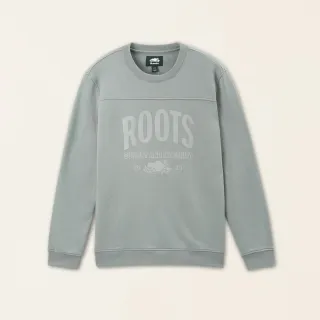 【Roots】Roots 男裝- 休閒生活系列 有機棉刷毛布圓領上衣(藍色)