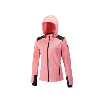 【Mountneer 山林】女輕量防風SOFT SHELL外套-粉紅-42J10-31(女裝/連帽外套/機車外套/休閒外套)