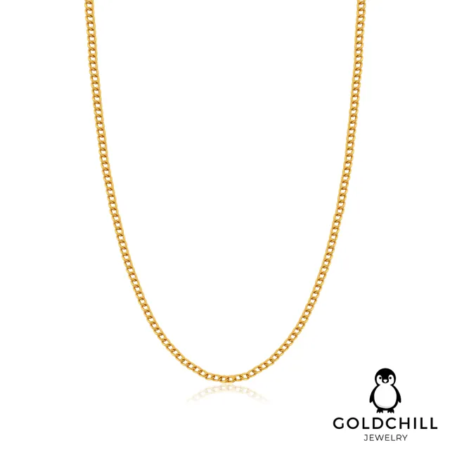 【GOLDCHILL JEWELRY】黃金項鍊 單善 細古巴 5G工藝(0.67錢±0.02)