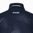 【PING】男款方格模印防風防潑水外套-深藍(GOLF/高爾夫/PC23215-58)