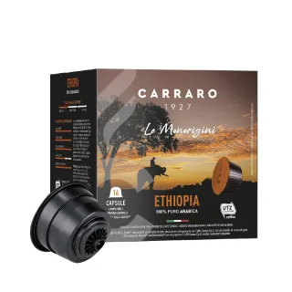 【CARRARO】衣索比亞 Ethiopia 咖啡膠囊(16顆/盒; 雀巢 Dolce Gusto 膠囊咖啡機專用)