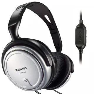 【Philips 飛利浦】頭戴式立體聲電視/電腦耳機 SHP2500(HI-FI音質/6M線長/附轉接頭/音量線控)