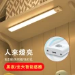 【朗美科】自動LED人體感應燈 磁吸式 USB充電 夜燈 護眼檯燈(25cm 臥室/櫥櫃/衣櫃/樓梯/壁燈)