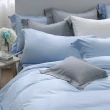 【Simple Living】天絲入棉素色四件式被套床包組 天清藍(雙人 福爾摩沙)
