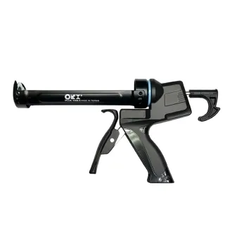 【ORX】不滴膠填縫膠槍 CG-M10159(中置有推桿/台灣製/打糊槍/矽力康槍/單手打膠/高空必備)