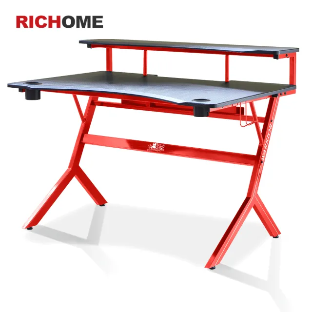 【RICHOME】WARRIOR旗艦款150CM電競桌/電腦桌/書桌/工作桌(2色)