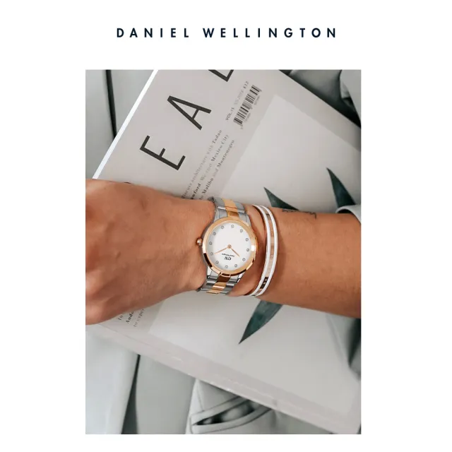 【Daniel Wellington】DW 手錶 Iconic Link Lumine 28mm/32mm水鑽精鋼錶(DW00100359)