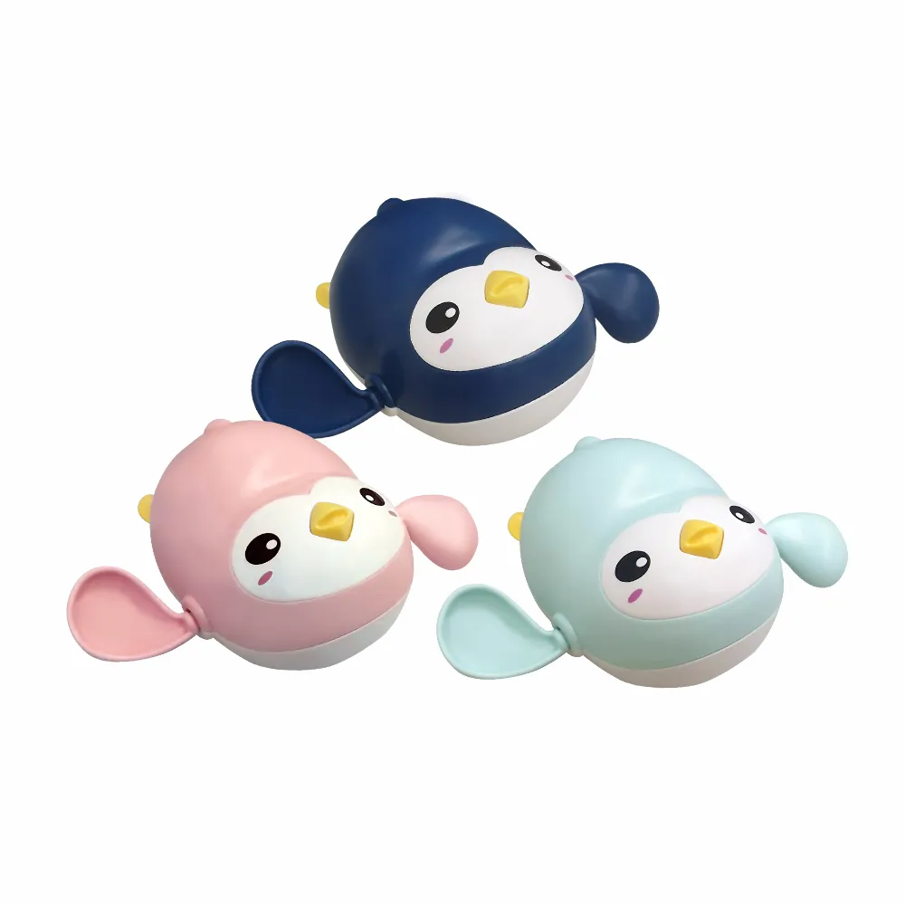 【PUKU 藍色企鵝】樂游小企鵝發條玩具(藍/粉/淺綠)
