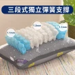 【LooCa】送防蹣枕頭套2入-石墨烯醒腦枕頭2入(抗菌+乳膠+三段式獨立筒枕-速)