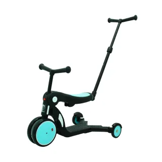 【BabyBabe】三合一平衡三輪車/滑步車/滑板車(附推把  3色紅/藍/黃可選)