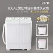 【IDEAL 愛迪爾】4.2公斤洗脫定頻直立式雙槽迷你洗衣機-雪鑽機(E0732W)