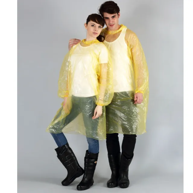 【天龍牌】輕巧型雨衣-長袖黃色速配(超值破盤50件入)