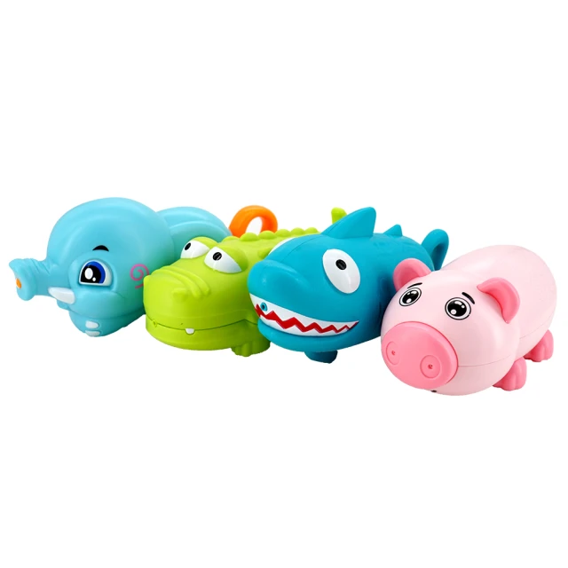 【JoyNa】兒童洗澡戲水玩具 鱷魚鯊魚噴水抽水槍沙灘玩具(2入)