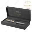 【PARKER】派克 18K金 卓爾純銀格紋金夾 F尖 鋼筆 法國製造