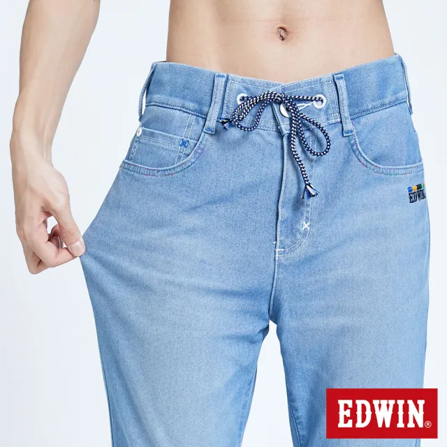 【EDWIN】男裝 JERSEYS EJ6冬奧款錐形迦績長褲(重漂藍)
