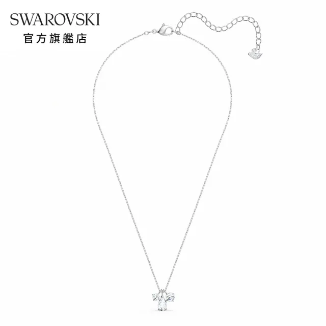 【SWAROVSKI 官方直營】Attract 白金色時尚簡約項鍊 交換禮物